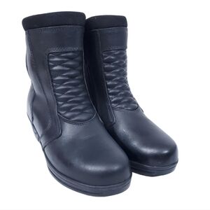 Sedici Tourisma Women’s Black Waterproof Motorcycle Boots Coil Zippers Size 6